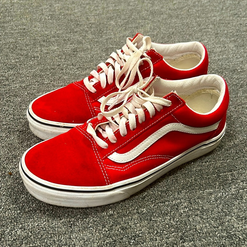 Vans Old Skool Skate Shoe - Racing Red